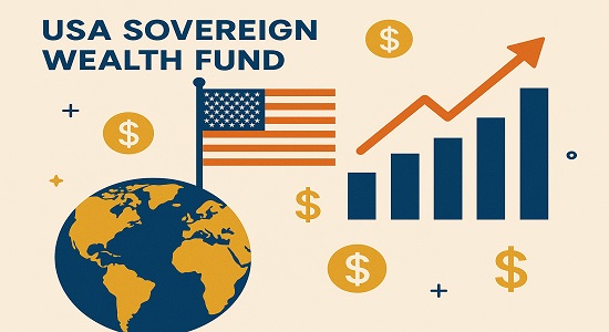 Illustration of USA sovereign wealth fund impact on global financial markets and asset prices.