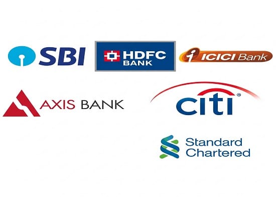 Logos of major Indian banks including SBI, HDFC, ICICI, and Axis Bank