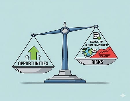 Risks of investing in Indian healthcare sector such as regulatory changes and market volatility