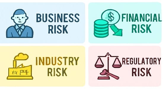 Different types of unsystematic risk including business, financial, industry, and regulatory risks