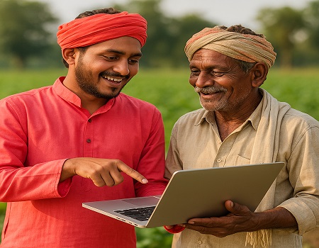 Indian farmers accessing NCDEX for fair pricing and commodity market trading