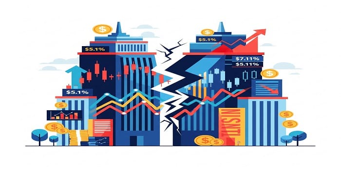 Corporate demerger concept in Indian stock market