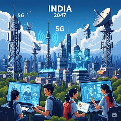 Future vision of Digital India 2047 graphic
