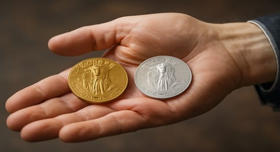 Balanced investment portfolio with silver and gold in India
