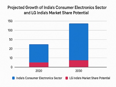 LG India growth projection chart and benefits for investors.