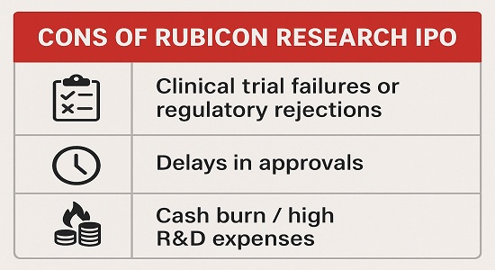 cons comparison of Rubicon Research IPO investment